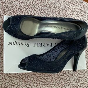 Adrianna Papell Boutique Fiona Peep Toe Navy